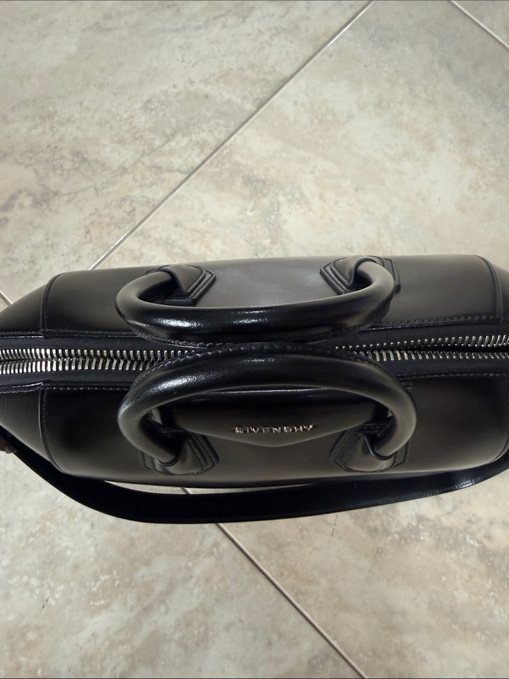 Givenchy Black Leather Satchel with Detachable Strap - Picture 3 of 11